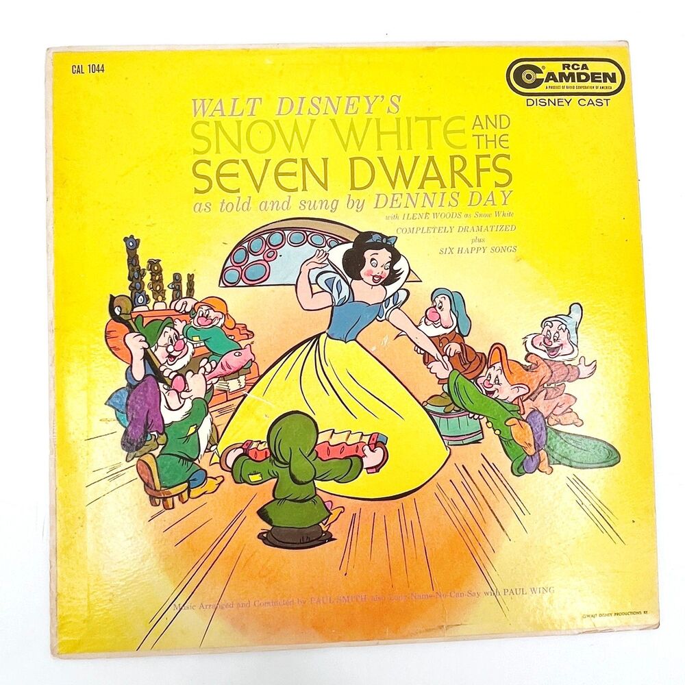 Walt Disney's Snow White & the Seven Dwarfs Dennis Day 1960 Vinyl LP CAL1044